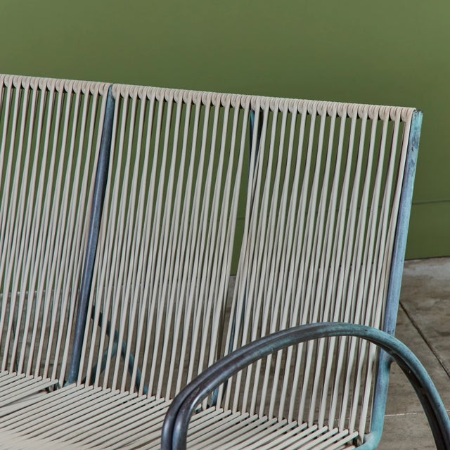 Walter Lamb for Brown Jordan Vinyl Bronze Patio Settee For Sale - Image 18 of 18