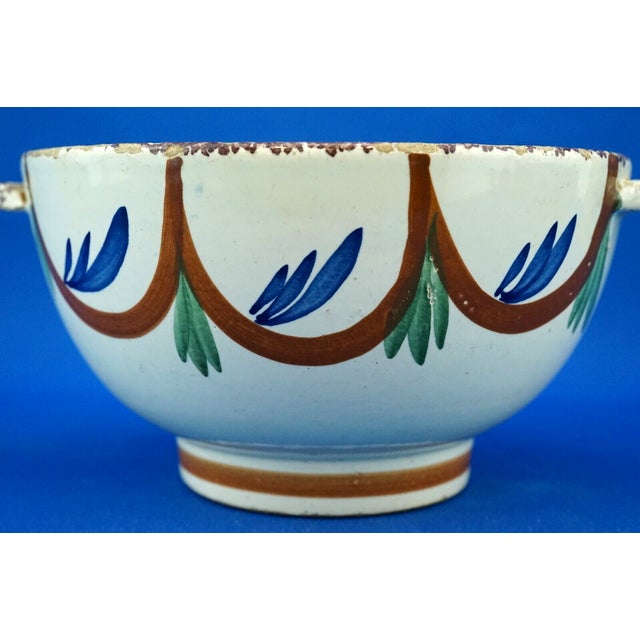 Antique Enamelled Ceramic Bowl from Henriot Quimper HB, France, 19th Century For Sale - Image 14 of 18
