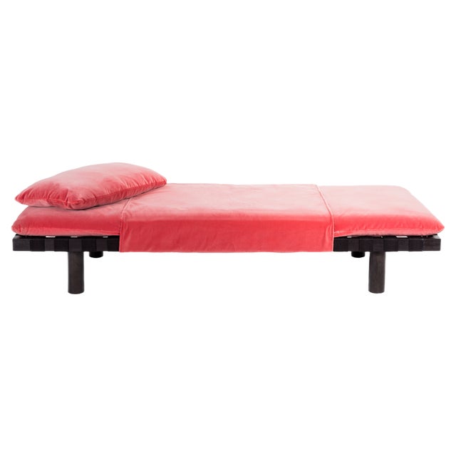 Pallet Daybed 4400PI-SS in Dirty Pink and Black Frame by Sebastian Herkner for Pulpo For Sale