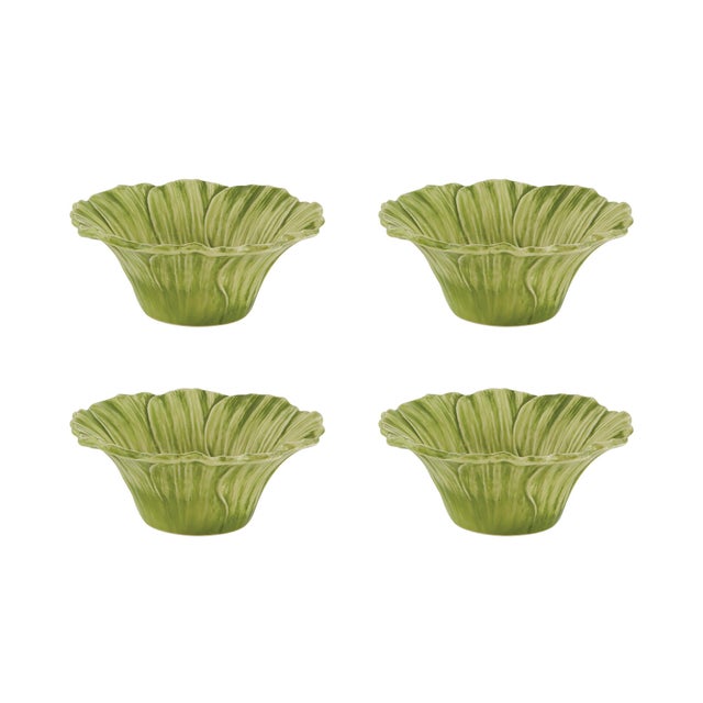 2020s Bordallo Pinheiro Maria Flor 14 oz Bowls, Cosmos, Set of 4 For Sale - Image 5 of 5