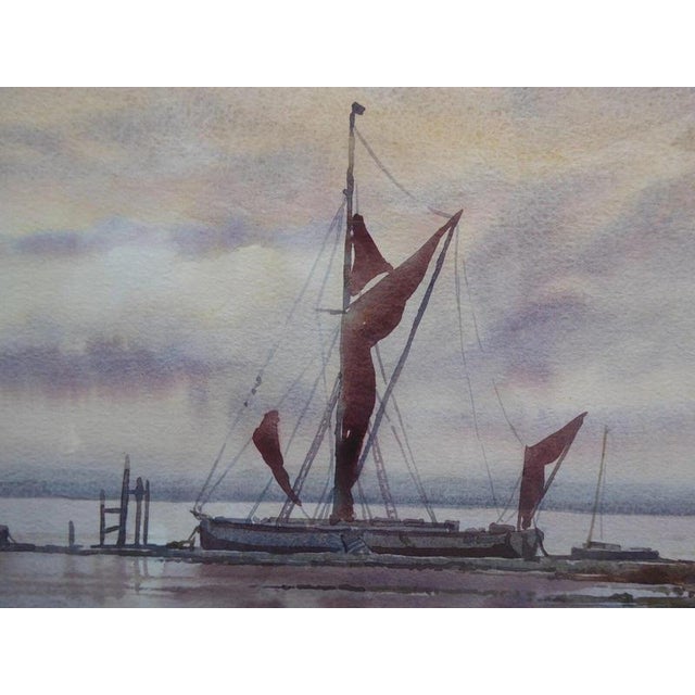 Paper Keith Burtonshaw, Evening Reflections, Atmospheric Landscape Watercolour For Sale - Image 7 of 14