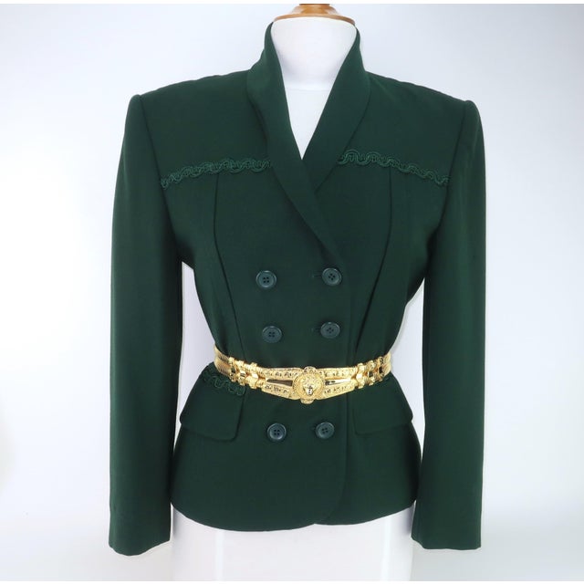 Judith Leiber Gold Lion Medallion Stretch Mesh Belt For Sale - Image 12 of 12