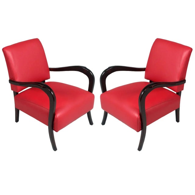 Paolo Buffa Set of Art Deco Ebonized Walnut Lounge Chairs by Paolo Buffa, 1930s For Sale - Image 4 of 10