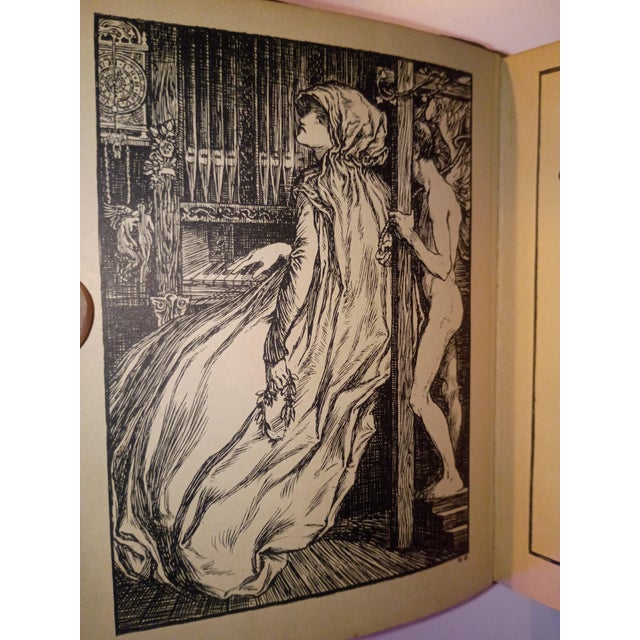 Animal Skin Signed Shakespeare's Sonnets One of a Kind Full Leather Artisan Hand-Bound, 1899, Art Nouveau Illustrations by Henry Ospovat For Sale - Image 7 of 14