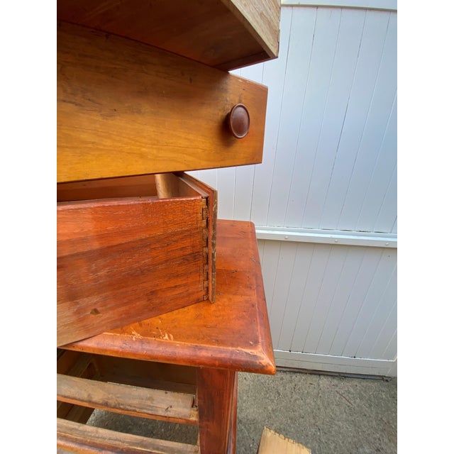 Wooden Chest of Drawers, 1950s For Sale - Image 9 of 17