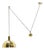 Adjustable Counterweight Pendant in Brass attributed to Florian Schulz, 1970s For Sale