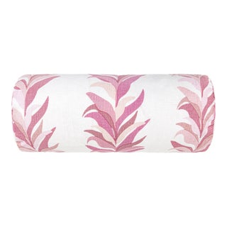 The House Of Scalamandré Chira Island Bolster Pillow In Azalea For Sale