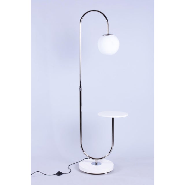 Bauhaus Czech Chrome Floor Lamp attributed to J. Halabala for Up Závody, 1930s For Sale - Image 13 of 13