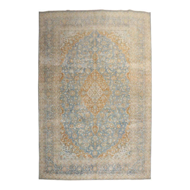 Vintage Persian Kashan - 8'8" x 12'3" For Sale