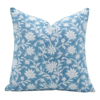 Fabdivine Handcrafted Block Print Cushion Cover 12x20 Inch Thick Cotton White-Aradhana For Sale