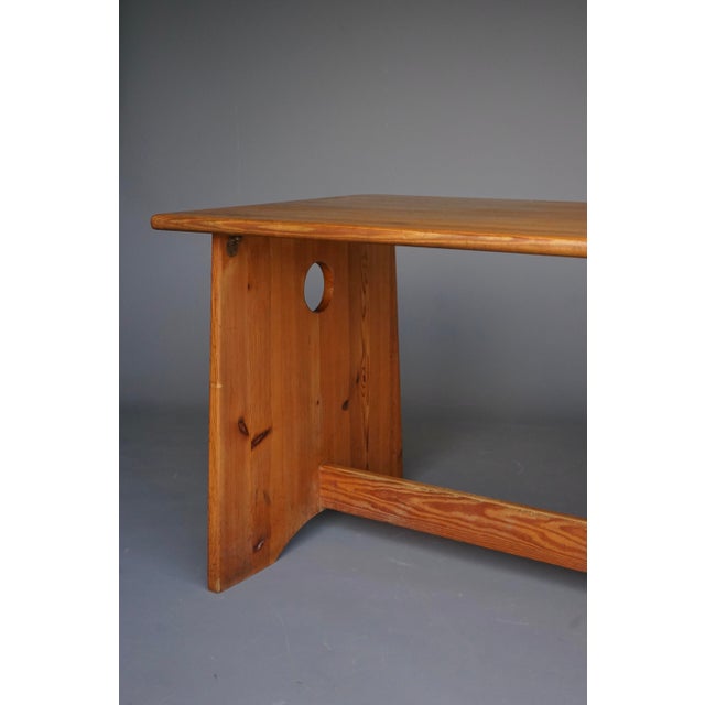 Mid-Century Modern Swedish Pine Wood Table by Gilbert Marklund for Furusnickarn Ab, 1960s For Sale - Image 9 of 14