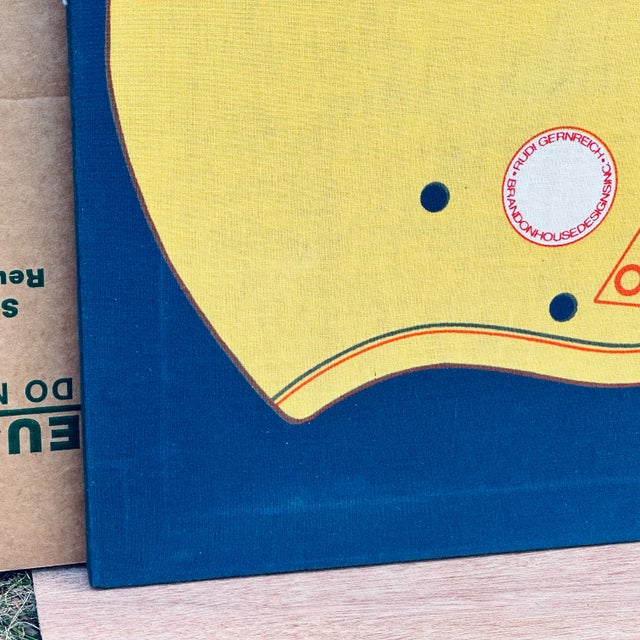 Vintage Football Helmet Textile Art by Rudi Gernreich for Brandon House Designs Inc. For Sale In Philadelphia - Image 6 of 12