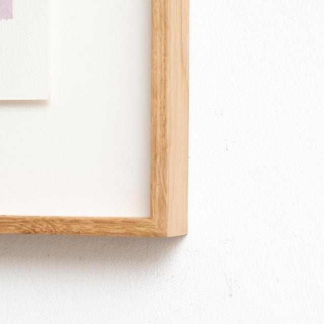 Pink Enrico Della Torre, Abstract Composition, 2015, Watercolor For Sale - Image 8 of 10