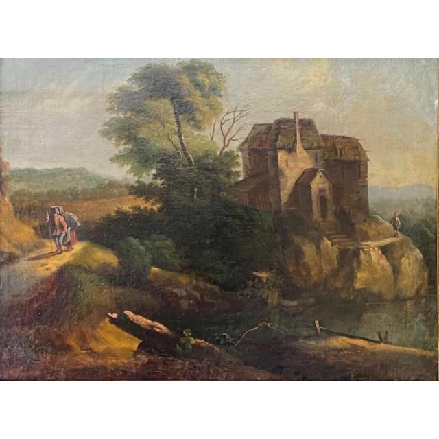 Brown Dutch Romantic Landscape, After Jacob Van Ruisdael, Oil on Canvas, Late 17th Century. For Sale - Image 8 of 9