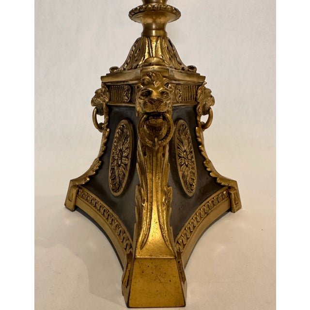 Wm. H. Jackson Co. Gilt and Patinated Bronze Lamp by Wm H Jackson Company For Sale - Image 4 of 9
