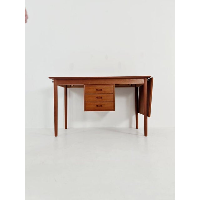 Mid-Century Danish Leaf Drop Teak Desk by Arne Vodder for Sigh & Sons, 1960s For Sale - Image 6 of 11
