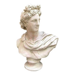 Vintage Neoclassical Style Plaster David Bust For Sale