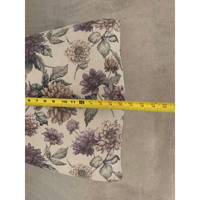 Mid 20th Century French Provincial Style Floral Tapestry Accent Chair With Distressed Finish For Sale - Image 11 of 11