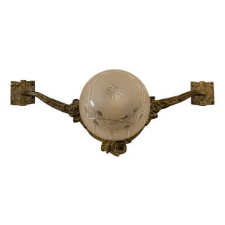 Antique Art Nouveau Liberty Wall Lamp with Central Light, Italy, 1910 For Sale