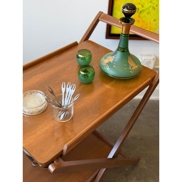 Mid-Century Modern 1960’s Teak Bar Cart by Grete Jalk for Poul Jeppesen For Sale - Image 3 of 6