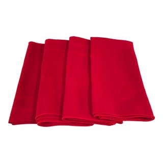 Vintage Red Napkins - Set of 4 For Sale