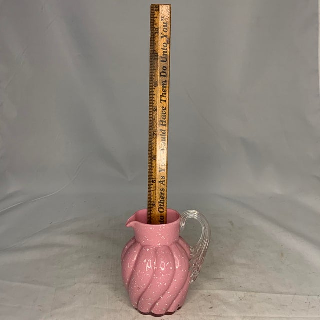 19th Century Vasa Murrhina Pink Spangle Glass Cream Jug For Sale - Image 9 of 9