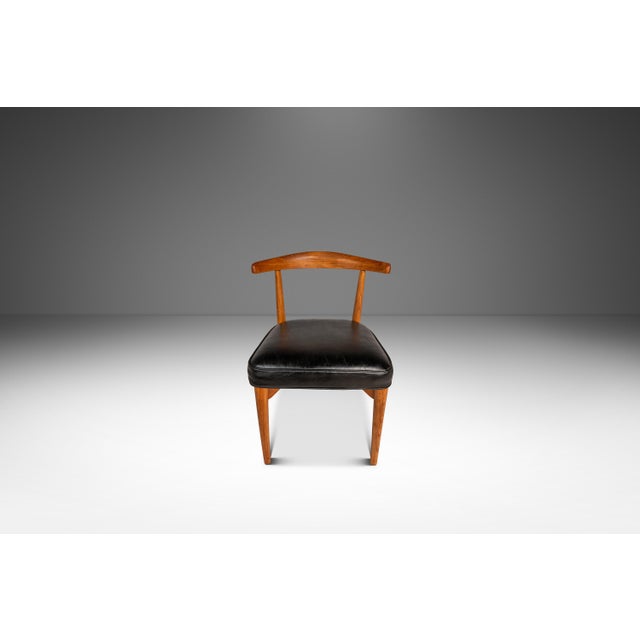 Black Rare Set of Four (4) Mid-Century Modern Dining Chairs in Oak Attributed to Lawrence Peabody for Richardson Nemschoff, Usa, C. 1950s For Sale - Image 8 of 18