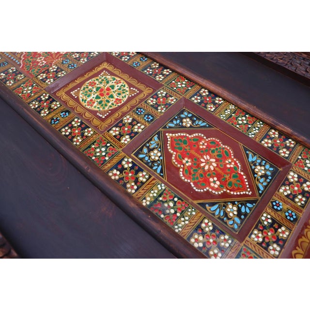 Brown Vintage Wooden Orient Dining Table, 1970s For Sale - Image 8 of 18