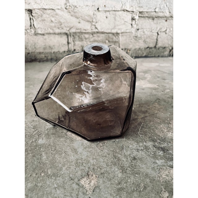 Late 20th Century Amethyst Blown Glass Geode Vase For Sale In Cincinnati - Image 6 of 9