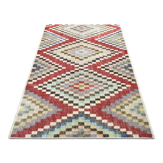 1960s 1960s Turkish Mid-Century-Modern Rug For Sale - Image 5 of 5