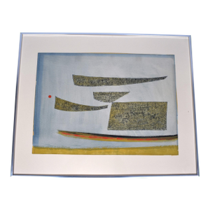 Mid 20th Century Abstract 1961 Watercolor by Martha Visser't Hooft, Framed