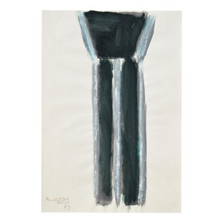 Manuel Costa Cabral, Abstraction, Minimalist Object, 1989, Egg Tempera on Wove Paper For Sale