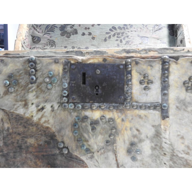 19th Century Spanish Colonial Trunk Covered in Hide For Sale In Nashville - Image 6 of 11