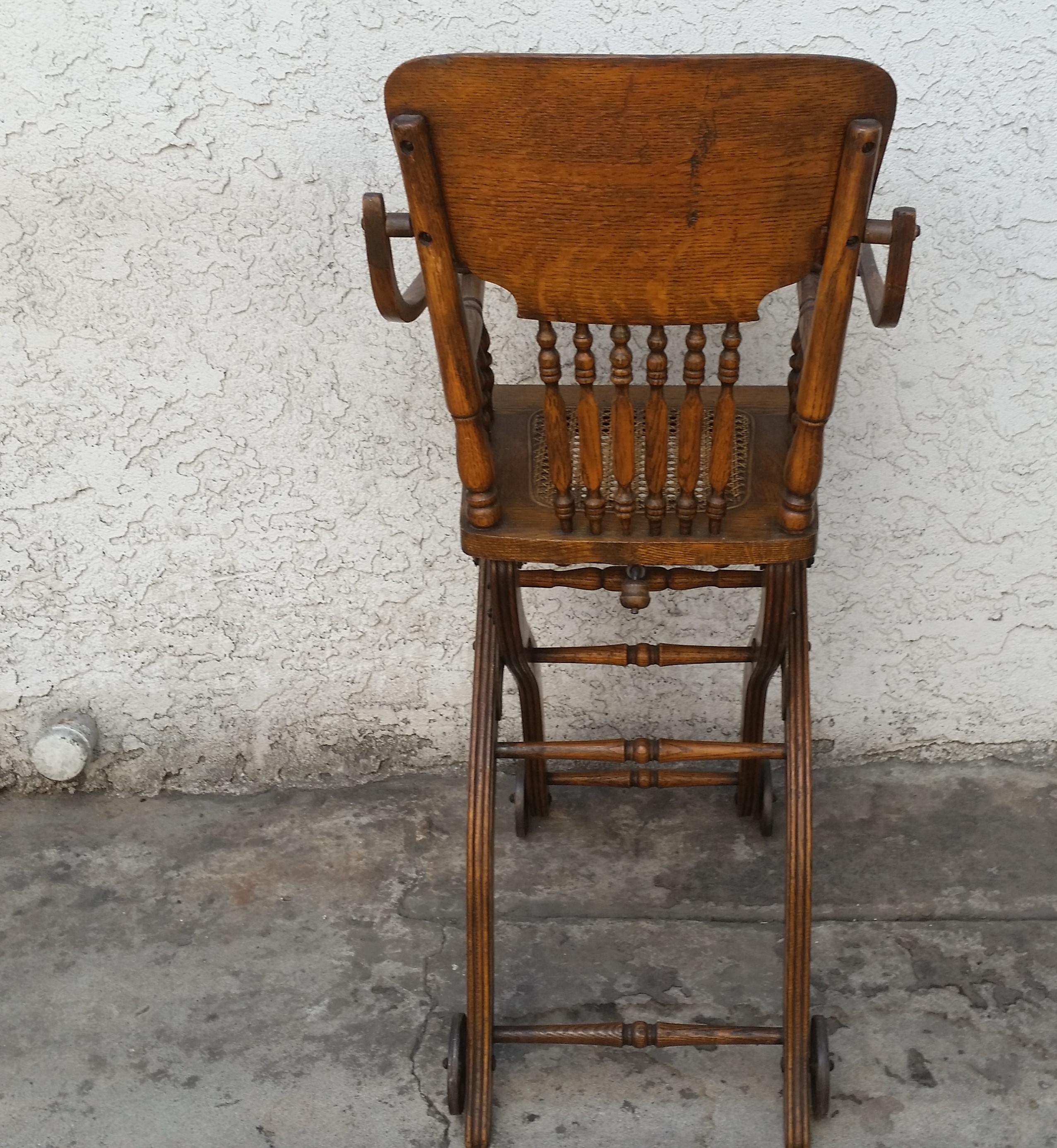 antique convertible high chair stroller