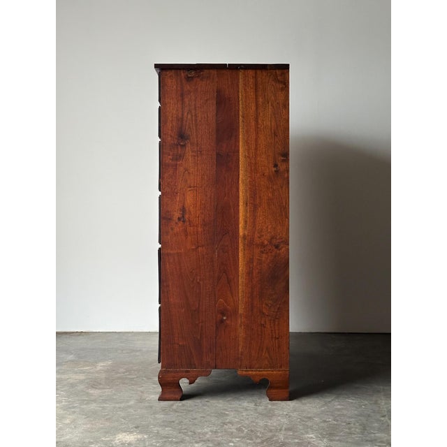 Chippendale-Style Black Walnut Tall Chest of Drawers, 1930s For Sale - Image 16 of 17