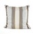 Neutral Stripe Pattern Throw Pillow in Beige and Gray For Sale - Image 10 of 10