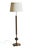 Scandinavian floor lamp in wood and metal, circa 1930s-40s. An atmospheric piece combining bold geometric forms with rich...