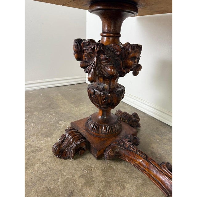 European Baroque Revival Coffee Table With Onyx Stone Top, Late 19th Century For Sale - Image 11 of 15
