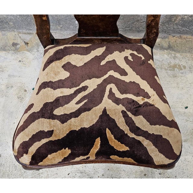 Kindel Furniture Kindel Winterthur Collection Georgian Carved Solid Mahogany Side Chair For Sale - Image 4 of 7