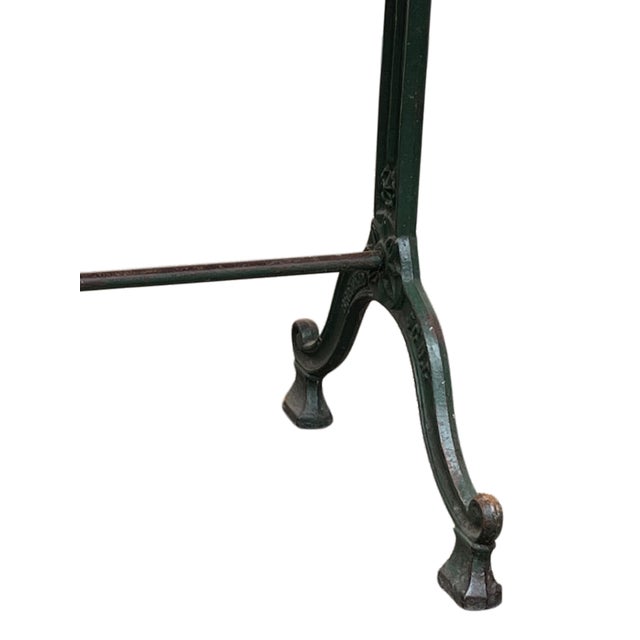 Antique Bistro Table in Engraved Wrought Iron, 1950s For Sale - Image 4 of 8