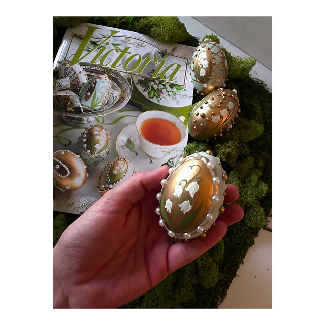 Victoria Magazine Hand-Painted Egg "Style C" For Sale