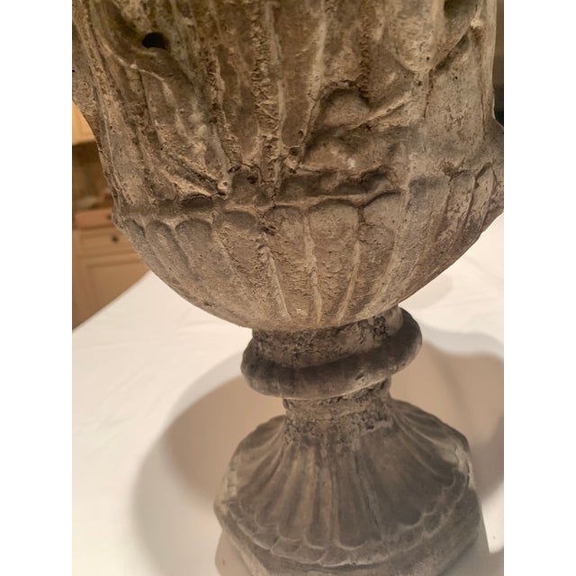 Antique Cast Stone Garden Urns - a Pair For Sale In New York - Image 6 of 13