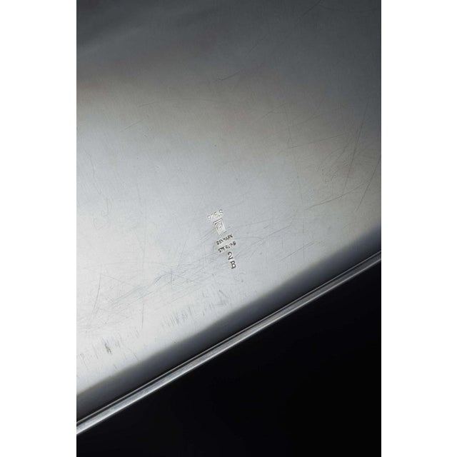 Rectangular Silver Tray with Magnolia Blossom Decoration from Georg Jensen, 1930s For Sale - Image 4 of 5