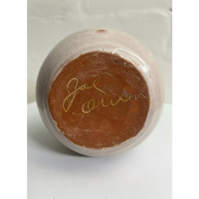 A charming signed miniature pottery jug by noted Seagrove, North Carolina potter Joe Owen (1910–1986). Hand-thrown in the...