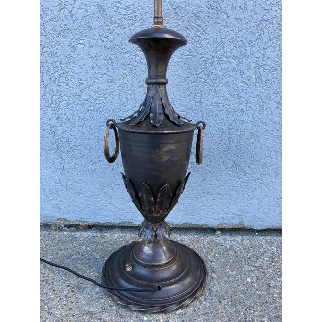 French Neoclassical Urn Form Steel Table Lamp, 19th Century For Sale - Image 4 of 12