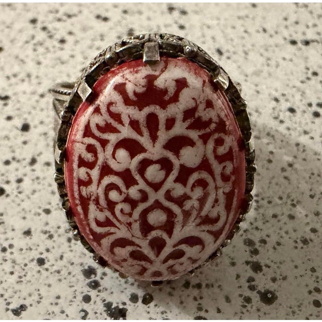 DGS Turkey Sterling Silver Filigree Openwork Ornate Ring Size 10 Rare Signed