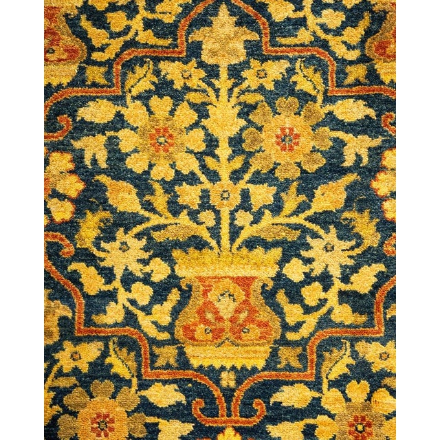 Traditional Mogul, One-of-a-Kind Hand-Knotted Area Rug in Blue, 6' 2" x 8' 7" For Sale - Image 3 of 8