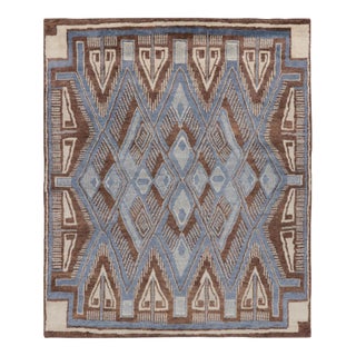 Contemporary Art Deco Style With Diamond Lattice Rug by Rug & Kilim, India For Sale