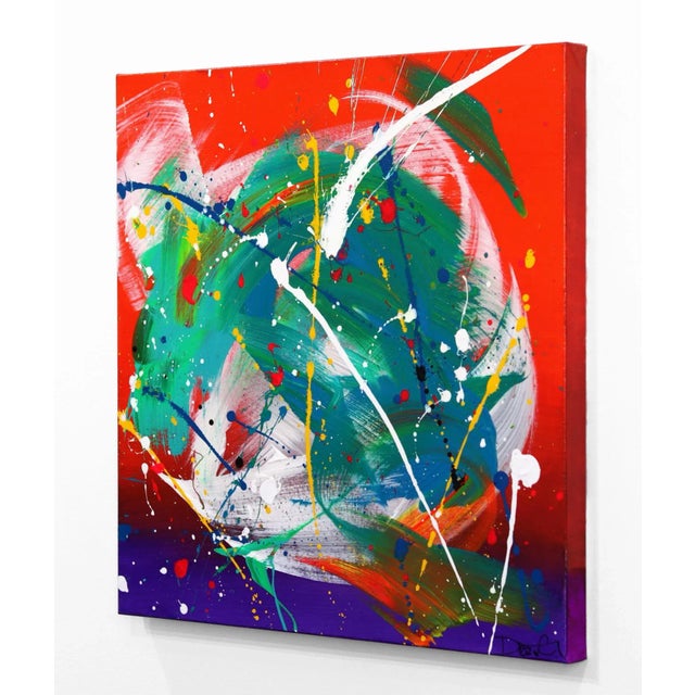 "Color Burst" Contemporary Original Postmodern Acrylic Painting by Dez Gaskin For Sale In Los Angeles - Image 6 of 8
