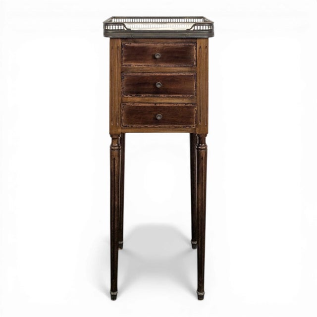 Louis XVI Style Mahogany Bedside Table For Sale